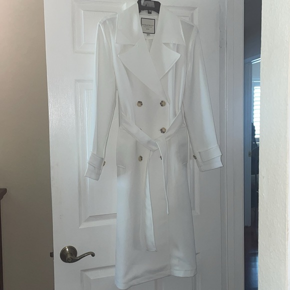 New Bagatelle Collection Off White Trench Coat jacket - Picture 16 of 17